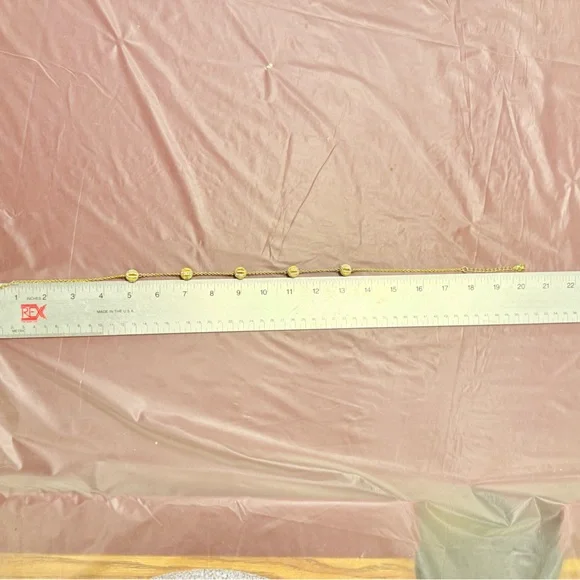 Ralph Lauren Gold Pave Crystal Ball Necklace 20” - Picture 7 of 7